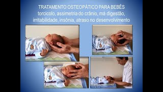 Bebê de 2 semanas Exame e tratamento pela Osteopatia craniossacral [upl. by Lennie]