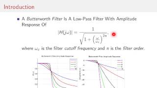 Butterworth Filter  01  Introduction [upl. by Darryn]