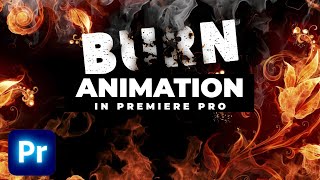 BURNING TEXT Title Effect Tutorial In Premiere Pro [upl. by Nosidda846]