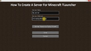 How To Create A Server For Minecraft TLauncher New Version [upl. by Ahsatsana]