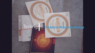 Testing DAddario mandolin strings [upl. by Rizan463]