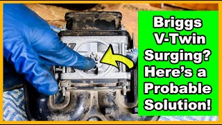 Briggs and Stratton VTwin Surging Fix Nikki Carburetor [upl. by Jocelyne]