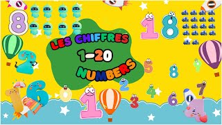 les chiffres en anglais et français numbers 120 in french and english [upl. by Zehcnas]