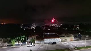 Reveillon 🥂 2022  Queimas de fogos 🔥 🎇  Vista do Inpe [upl. by Zoba]