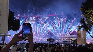 Singapore Fireworks x Rehearsal National Day Parade on 27 July 2024 [upl. by Acined]