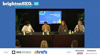 Content marketing amp digital PR discussion panel  brightonSEO April 2024 [upl. by Maxantia]