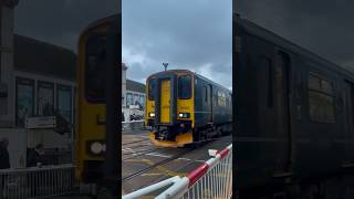 Class 150 Train Paignton Level Crossing levelcrossing shorts paignton railwayfans railway [upl. by Leidba845]