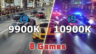 Intel i99900K vs i910900K  Test in 8 Games [upl. by Natsyrk]