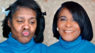 MAKEUP ON MY 62 YEAR OLD GRANDMA Watch HER Transform [upl. by Halla]