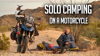 Motorcycle Camping Alone in the Desert [upl. by Solorac]