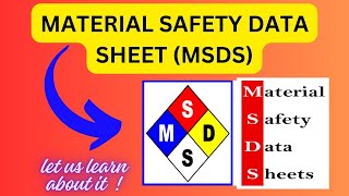 MSDS  Material Safety Data Sheet  Safety Data Sheet  16 Sections of MSDS  Why MSDS is required [upl. by Nahgeem]