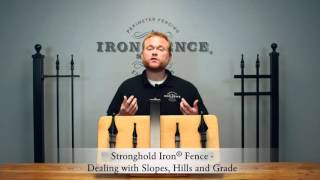 Dealing with Hills Slopes and Grades when DIY Installing an Iron Fence or Aluminum Fence [upl. by Lamiv]