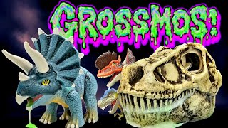 GROSS DINOS 🤢 Grossmos Dinosaurs Review Dilophosaurus T rex amp more [upl. by Eldwun]