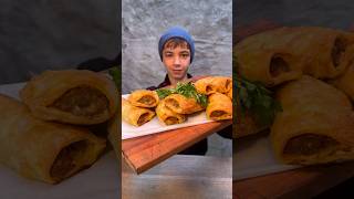 Sausage in puff pastry or saucijzenbroodjes  Dutch classics episode 3 food reels fyp recipe fy [upl. by Hillel]