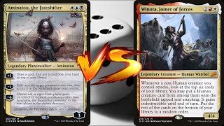 Aminatou VS Winota  MTG EDH Duel Commander [upl. by Aletta]