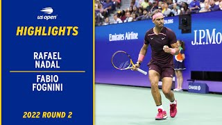 Rafael Nadal vs Fabio Fognini Highlights  2022 US Open Round 2 [upl. by Edals497]