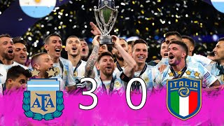 Argentina 3 vs Italia 0  Finalissima 2022  Partido Completo [upl. by Madalena913]