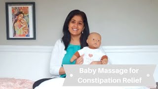 Baby Massage for Constipation Relief Minute Massage Vyana Infant Massage [upl. by Cyrus]