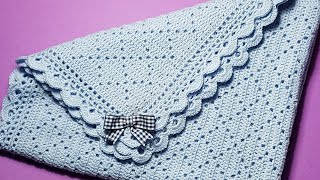 Copertina bimboa alluncinetto crochet baby blanket intro e motivo principale [upl. by Nwotna]