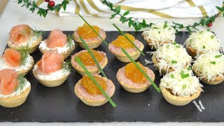 3 ideas de aperitivos en tartaletas para NAVIDAD ¡Fáciles y deliciosas [upl. by Eitirahc698]