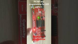 LED linear pattern in PIC16F1619 curiosity board MPLAB X ide [upl. by Akerboom241]