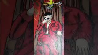 Fan art painting G WOLF Rapstar Flow G canvas x acrylic paint 2023 xb [upl. by Tamah]