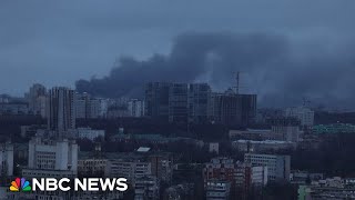 Explosions and smoke seen across Kyiv as Russia launches massive air attack [upl. by Barta]