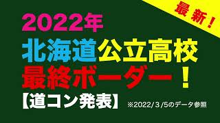 【北海道学力コンクール】2022年北海道公立高校入試 予想ボーダー発表！石狩エリア [upl. by Labana]