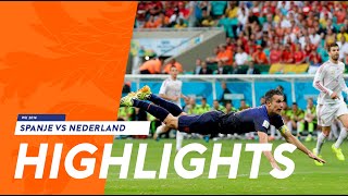 Highlights Spanje  Nederland 15 13062014 WK 2014 [upl. by Lorne]