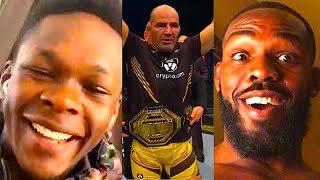 UFC FIGHTERS REACT TO GLOVER TEIXEIRA VS JAN BLACHOWICZ  GLOVER CHAMP AT 42 Jon Jones Israel [upl. by Chandless]