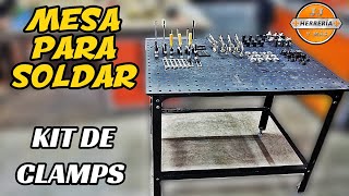 MESA PARA SOLDAR Y KIT DE CLAMPS WESTON  WELDING TABLE AND CLAMPS KIT WESTON [upl. by Kauslick]