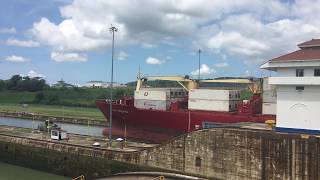 【Panama】Ship entering Miraflores Lock  Panama Canal [upl. by Aidul]