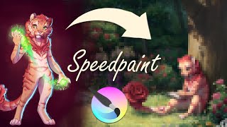 Rose  Character Speedpaint and Painting Tips Krita [upl. by Sewellyn]