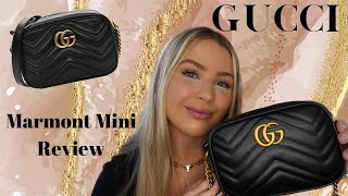 Gucci Marmont Mini Review  Designer Handbag [upl. by Nayab]