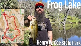 Hiking and Fishing  Henry Coe Park Frog Lake Loop San Jose Bass Fishing [upl. by Nabroc]