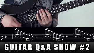 How to sweep pick The basics explained  GUITAR QampA SHOW 2 [upl. by Annaira]