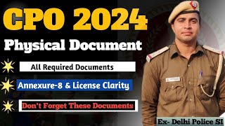 SSC CPO 2024 PhysicalSSC CPO Physical Documents SSC CPO Physical documents Required [upl. by Cohleen930]