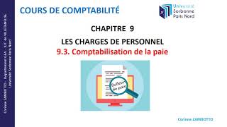 93 Comptabilisation de la paie  Cours de comptabilité générale [upl. by Diannne]