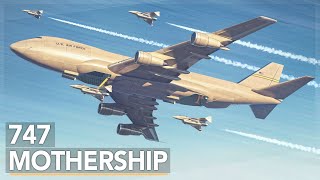 The Air Force’s Crazy 747 Aircraft Carrier Concept [upl. by Jahdai]