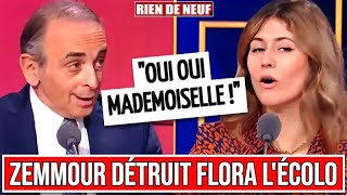 ÉRIC ZEMMOUR détruit FLORA LÉCOLO qui est AGRESSIVE et HUMILIANTE [upl. by Aurore]