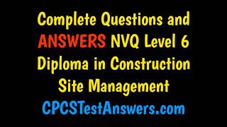 NVQ Intro to Level 6 Unit 02 Construction Contracting Operations Management [upl. by Enoed]