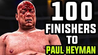 WWE 2K17  100 Finishers To Paul Heyman [upl. by Acinnod]