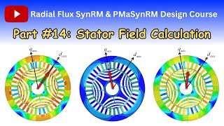 Calculation of the stator field of the synchronous reluctance motor by FEA Part 14 [upl. by Eisnyl188]