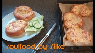 lecker Brezel gefüllt  überbacken einfach kochen deftiger Snack für SchnelleBrezen😉SoulfoodbySilke [upl. by Alehtse537]