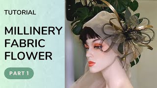 Millinery fabric flower without tools Tutorial quotOrchidquot part 1 [upl. by Tilla]