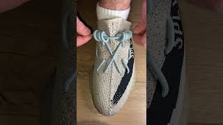 Yeezy lace  how to lace your sneaker  shoe lace style shorts [upl. by Brander]