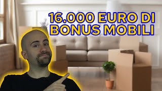 Come FUNZIONA e come OTTENERE il BONUS MOBILI ed ELETTRODOMESTICI 2021 16000 euro di BONUS [upl. by Leirol]