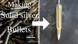 Making silver bulletsnecklace charm [upl. by Nnylarak]