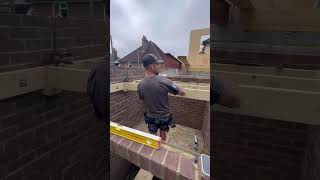 Installing timber joists solo like a pro tips hack how diy home shorts ￼building [upl. by Lula]