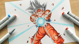 How to Draw Goku Mastered Ultra Instinct  Step By Step Tutorial [upl. by Enrev]